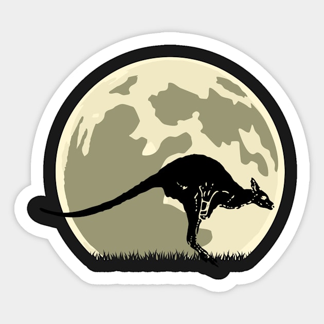 Kangaroo Cute Halloween Design Sticker by RJCatch